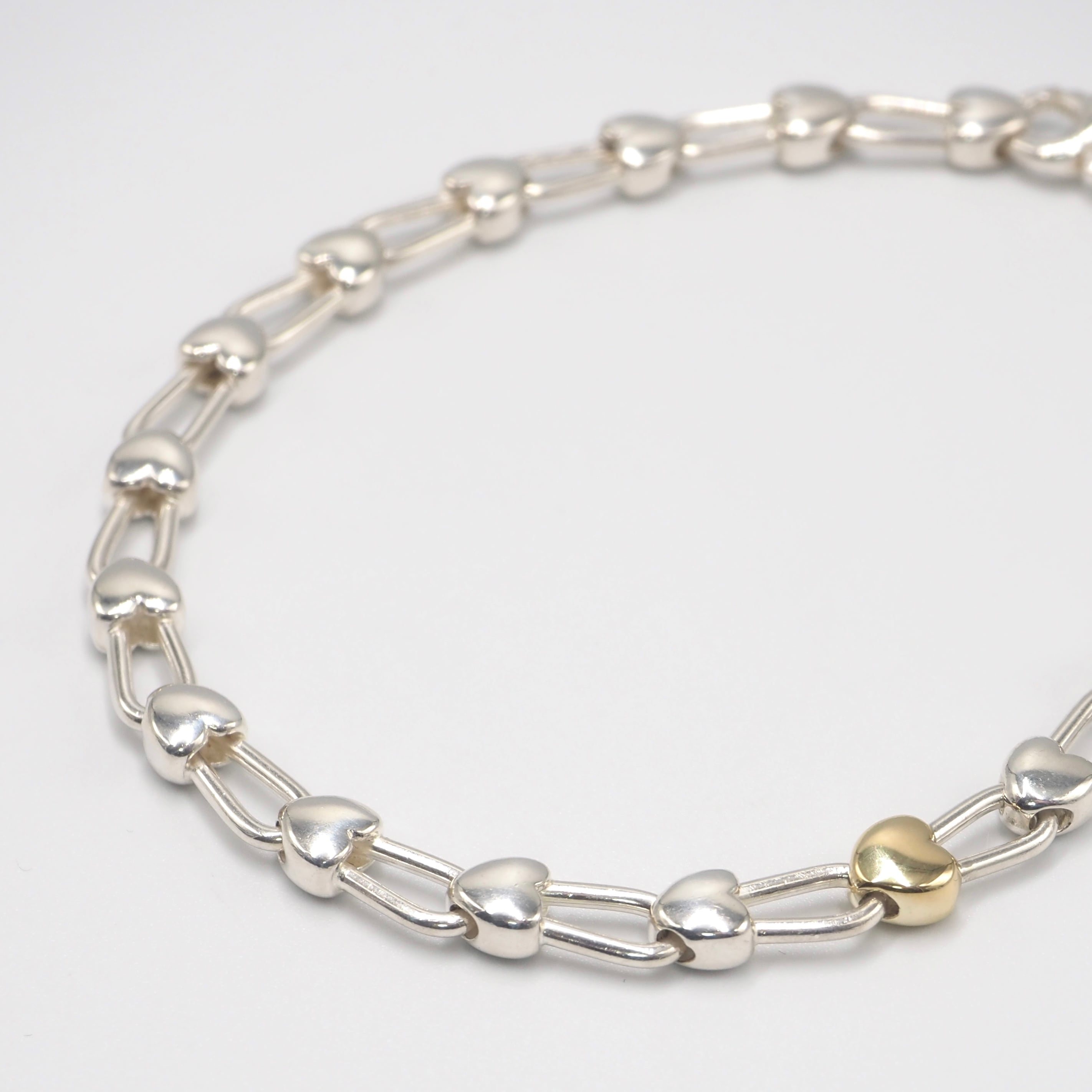 Tiffany&Co. ハートロック ネックレス シルバー925 K18 ティファニー