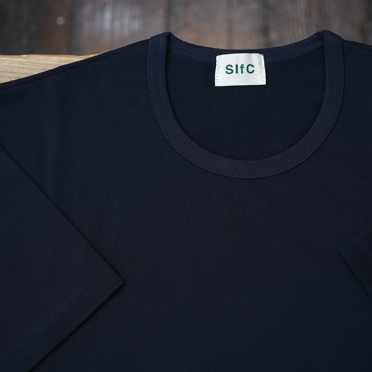 SIfC(シフク) 至福の半袖Tシャツ スビンプラチナムハイゲージ天竺 ネイビー