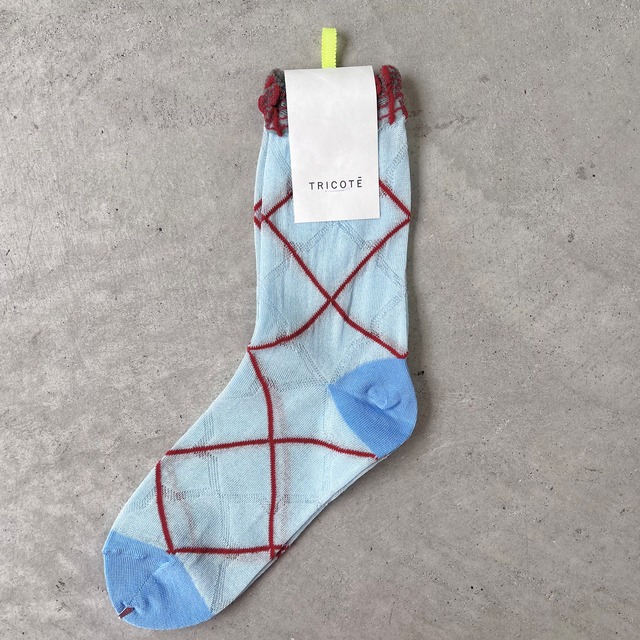 TRICOTÉ /【23-25cm】cross plaid socks TR61SO041