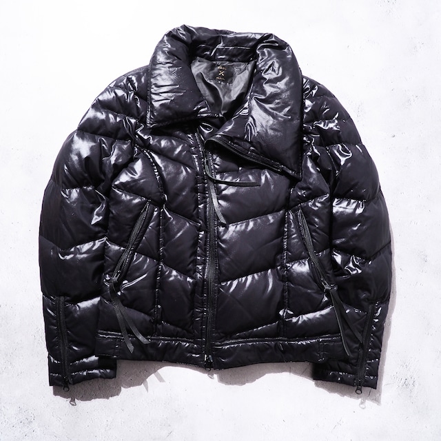 2000s Black mode deformation silhouette y2k taste design down jacket