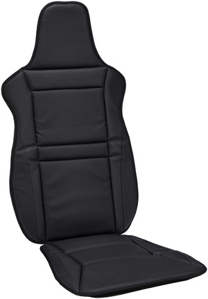 【数量限り】ボンフォーム(BONFORM) シートカバー レーシングレザー 軽/普通車 前席フリーサイズ 抗菌防臭ブラック 4078-91BK