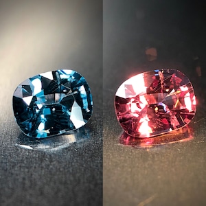 碧く艶めくベキリーブルーの輝き 0.28ct 天然 カラーチェンジ ガーネット