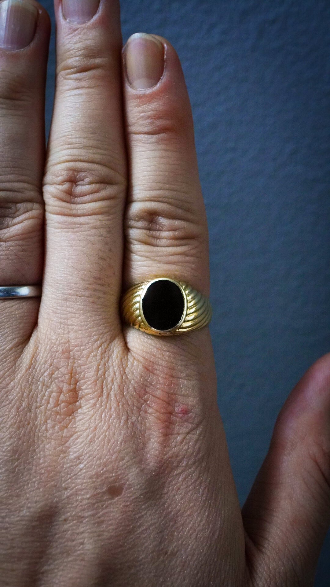1969】U.K. VINTAGE 9ct イエロー ゴールド シグネット リング 《9金