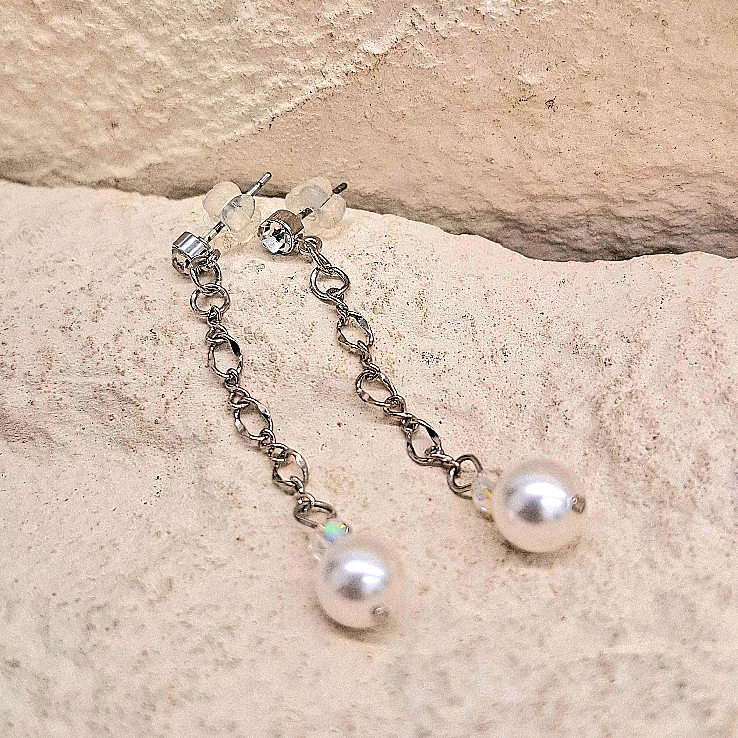 スィングシェルパールイヤリング&ピアス