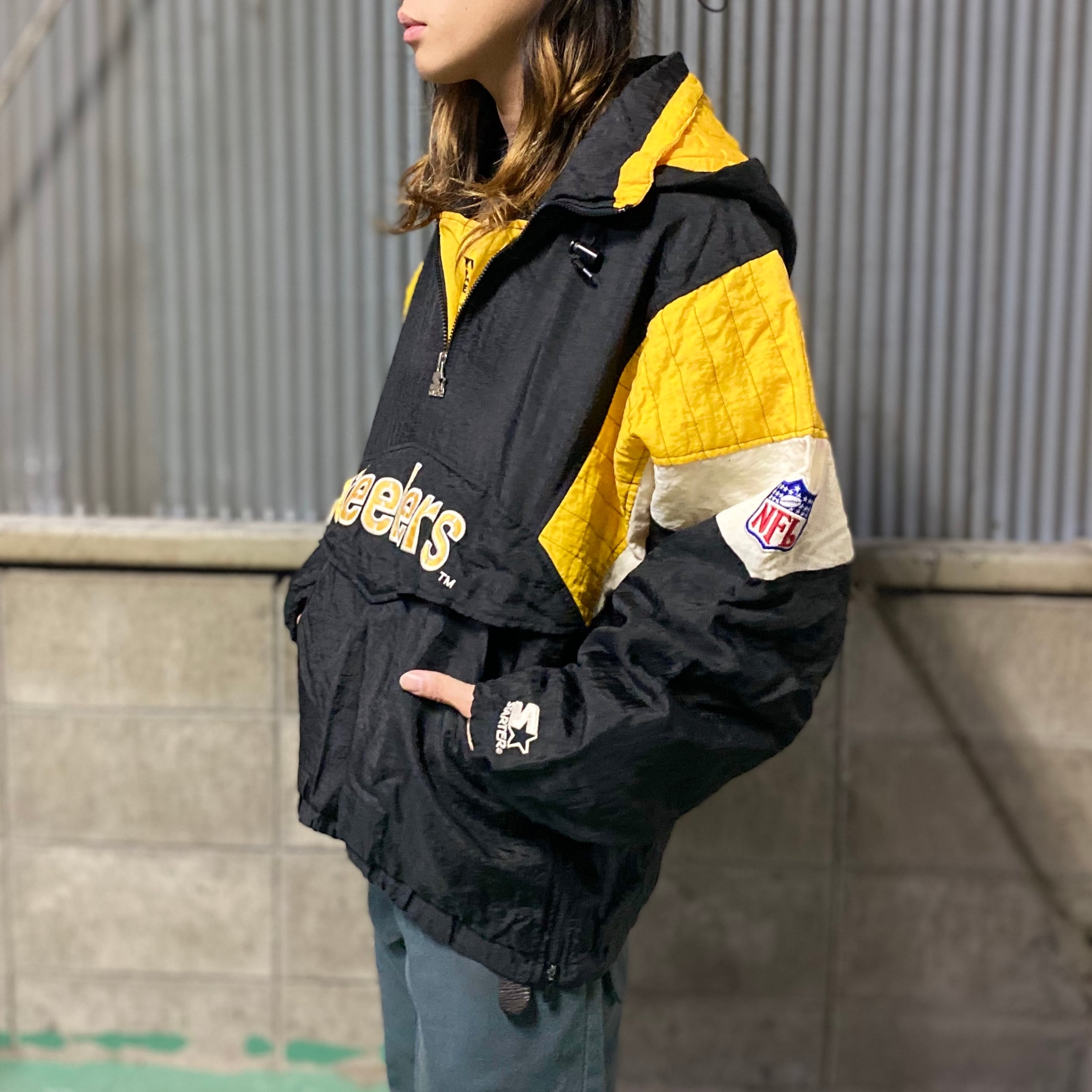 NFL 希少90s 49ersバックロゴ刺繍ビッグサイズナイロンジャケット古着