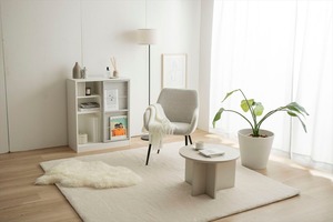 【単品】Mousse 高級感漂うブークレ素材が特徴のアームチェア