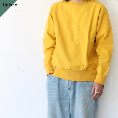 Siora  度詰めヘビーウェイトクルー Fleece machine reverse crewneck　（Saffron）