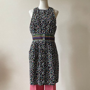 PORITIVE Attitude 80s Vintage Dot pattern Dress W247