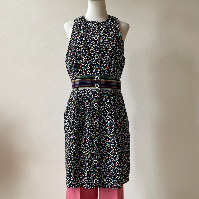 PORITIVE Attitude 80s Vintage Dot pattern Dress W247