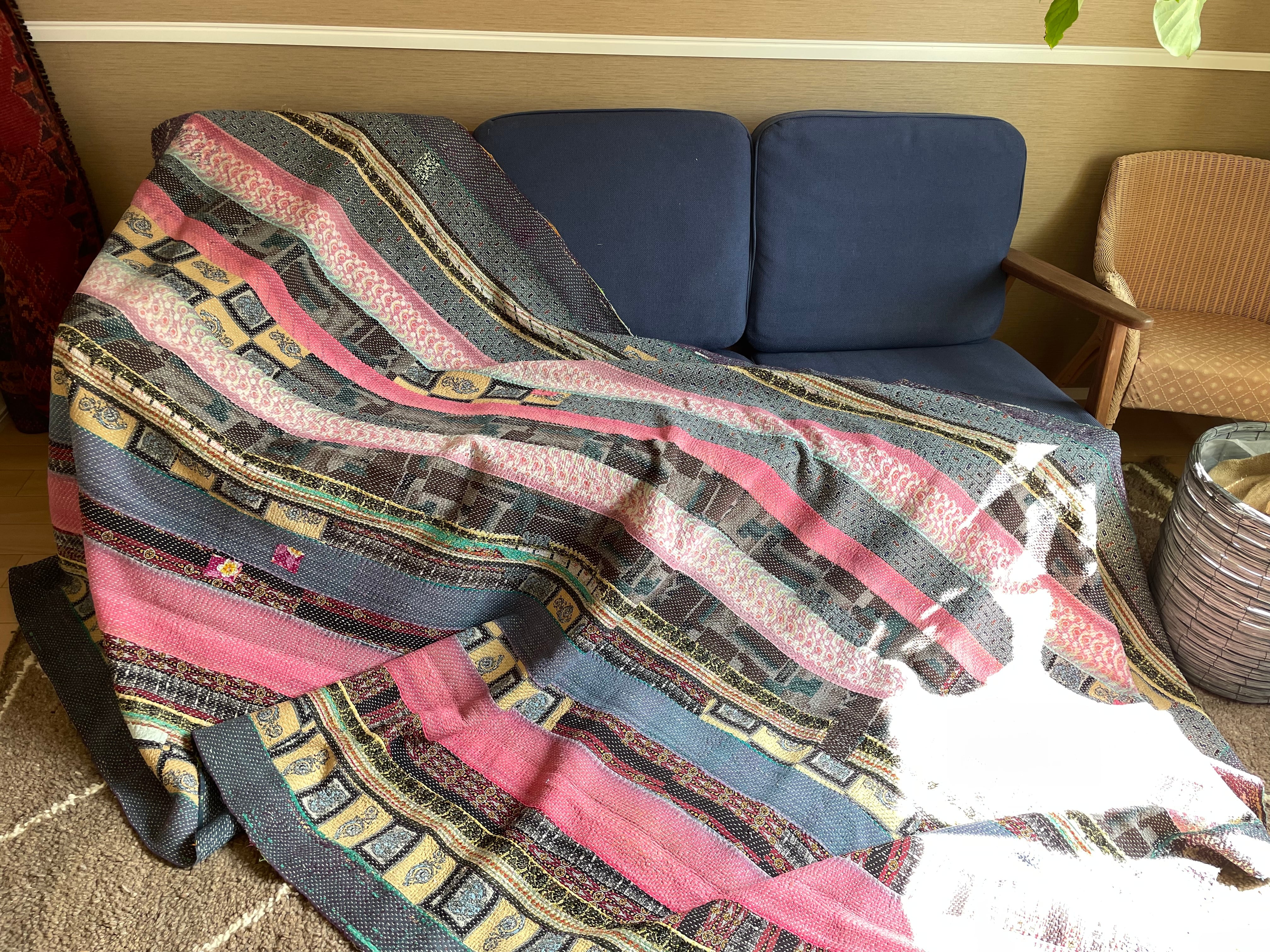 インド ビンテージラリーキルト カンタ pstg