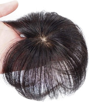 【特価処分】HIYE ヘアピース 人毛100% 頭頂部 ポイントウィッグ リアル人工頭皮 つむじカバー つむじリアル 部分ウィッグ 薄毛隠し ボリュームアップ 増毛 増量 ウィッグ ショート トップピース 男女兼用 自然 超軽量 (自然色)