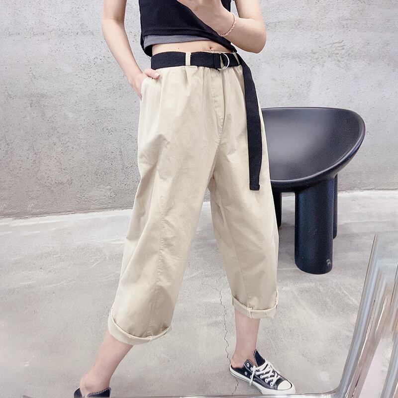 カジュアルパンツ サマースリム 大きめサイズ 夏物 ミックスインファッション86771400520