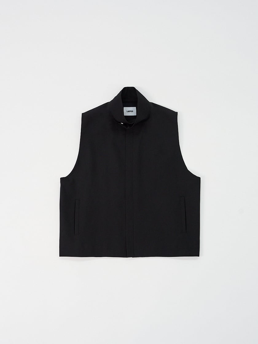 LAPIIS WOOL GABARDINE DOUBLE ZIP VEST