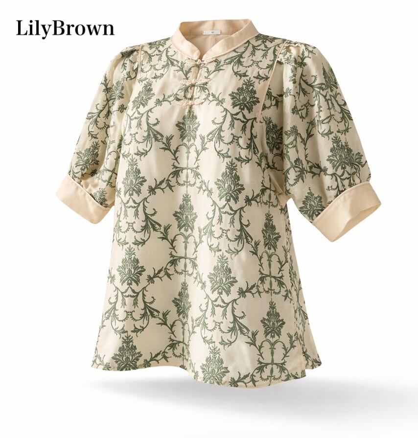Lily Brown - オリエンタル刺繍チャイナトップス　リリーブラウン リリーブラウン Lily Brown オリエンタル刺繍チャイナトップス 半袖 花