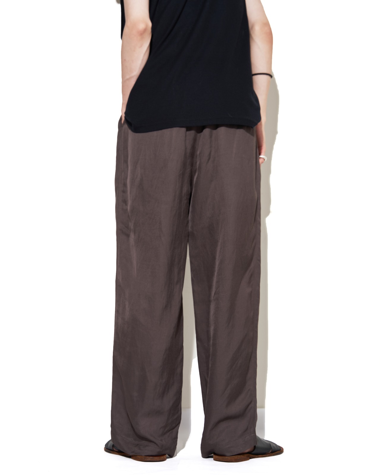 ssstein "VIS/LI TWILL WIDE EASY TROUSERS 〔KHAKI GREY〕"