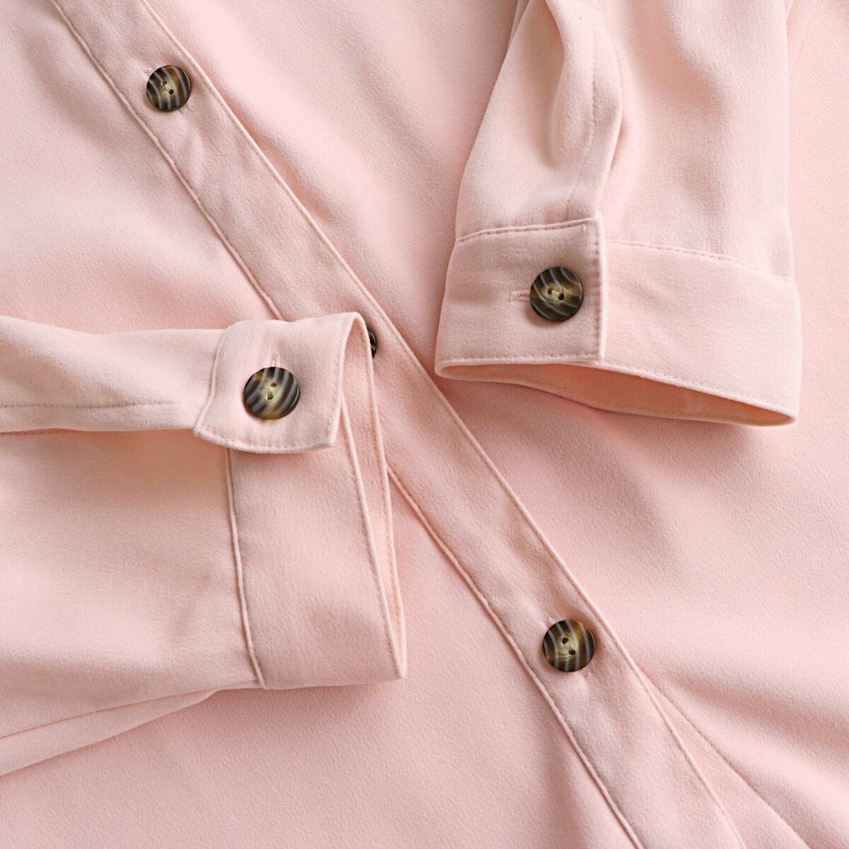 Atelier Bomba アトリエボンバ カジュアルシャツ S ピンク 【古着】【中古】【送料無料】 OLD PINK L/S RAYON SHIRT（1950'S/GOOD CONDITION/BIG SIZE） - 古着