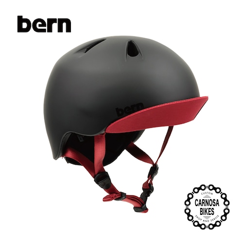 【bern】NINO [ニーノ] Matte Black Red VIsor キッズ用ヘルメット