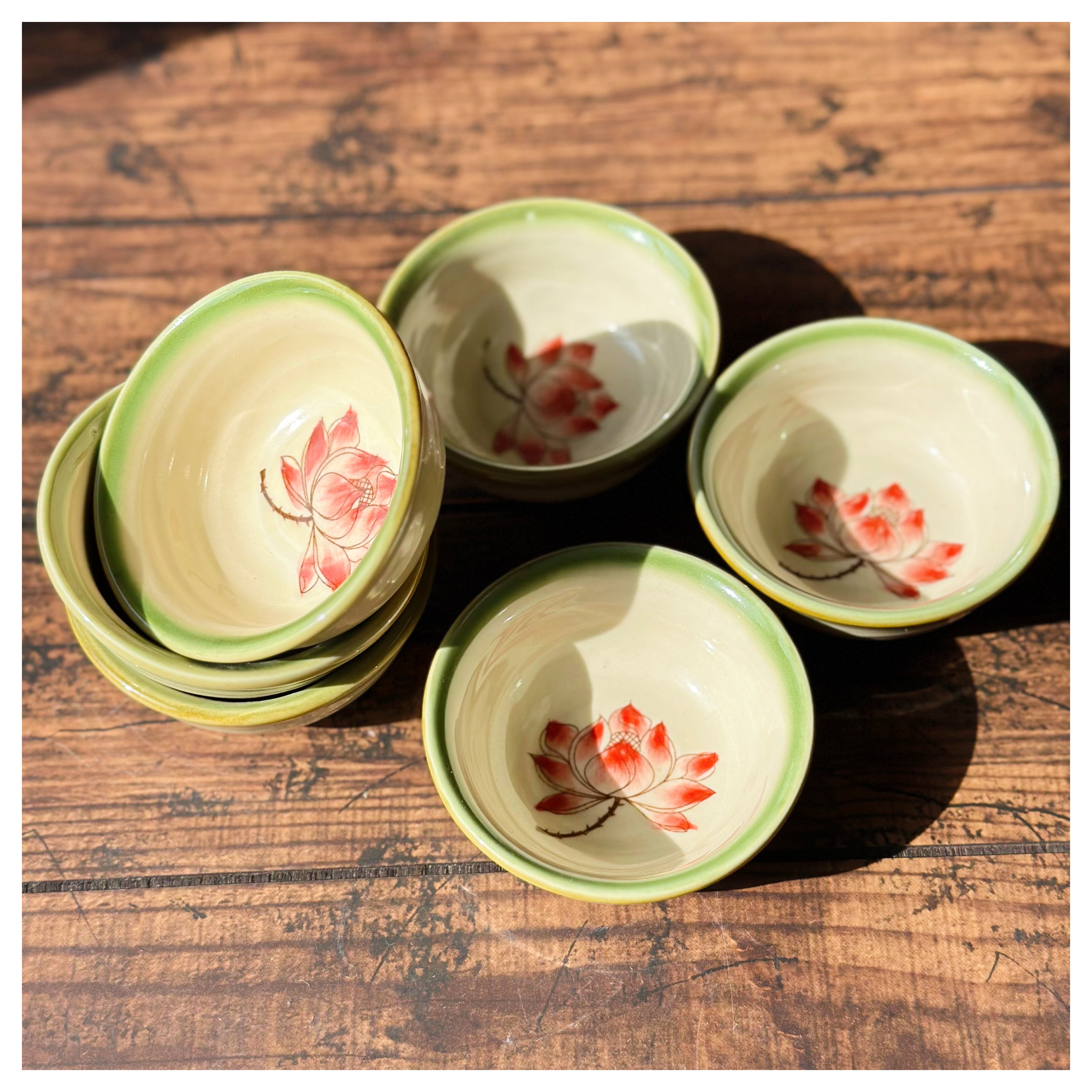 新品 ベトナムのバッチャン焼き 小鉢8枚 ベトナムのバッチャン焼き 三角小鉢8枚セット | Kc-Labo's shop