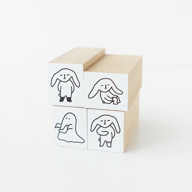 【L】靴下たれみみ＆オバケ｜ポコヌルスタンプ