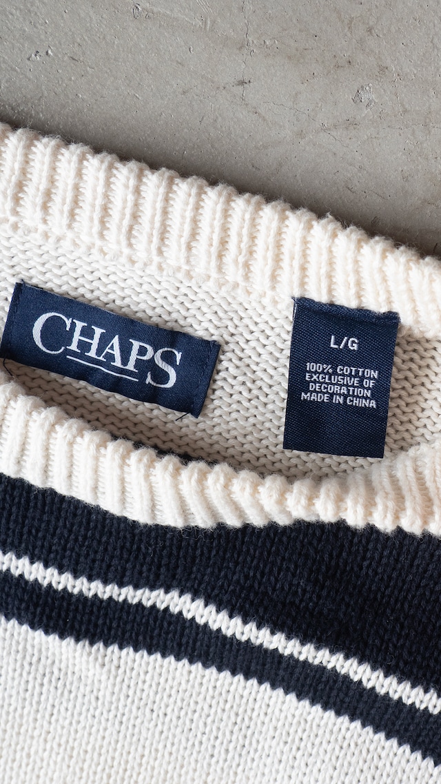 "CHAPS" used Cotton wide border knit