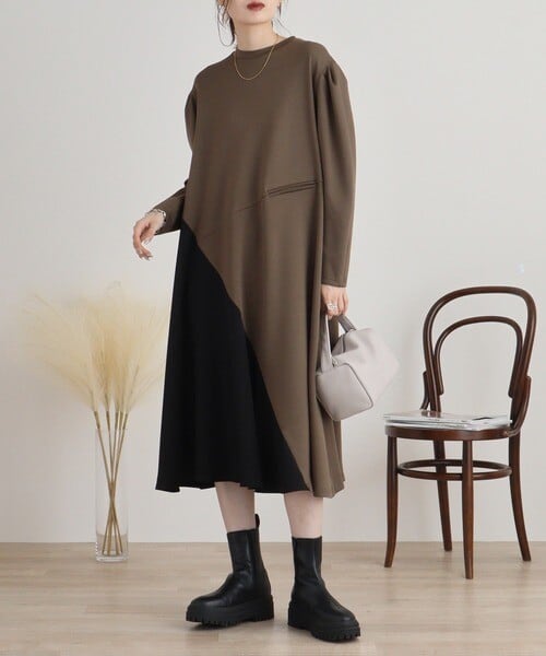 美品✨ワイズ ヨウジヤマモト アシンメトリー ロングワンピース　変形　ベロア 2 レディース 美品✨ワイズ ヨウジヤマモト アシンメトリー ロング