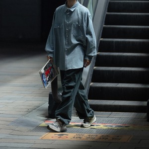 ライトブルーオールドウォッシュデニムシャツ　982