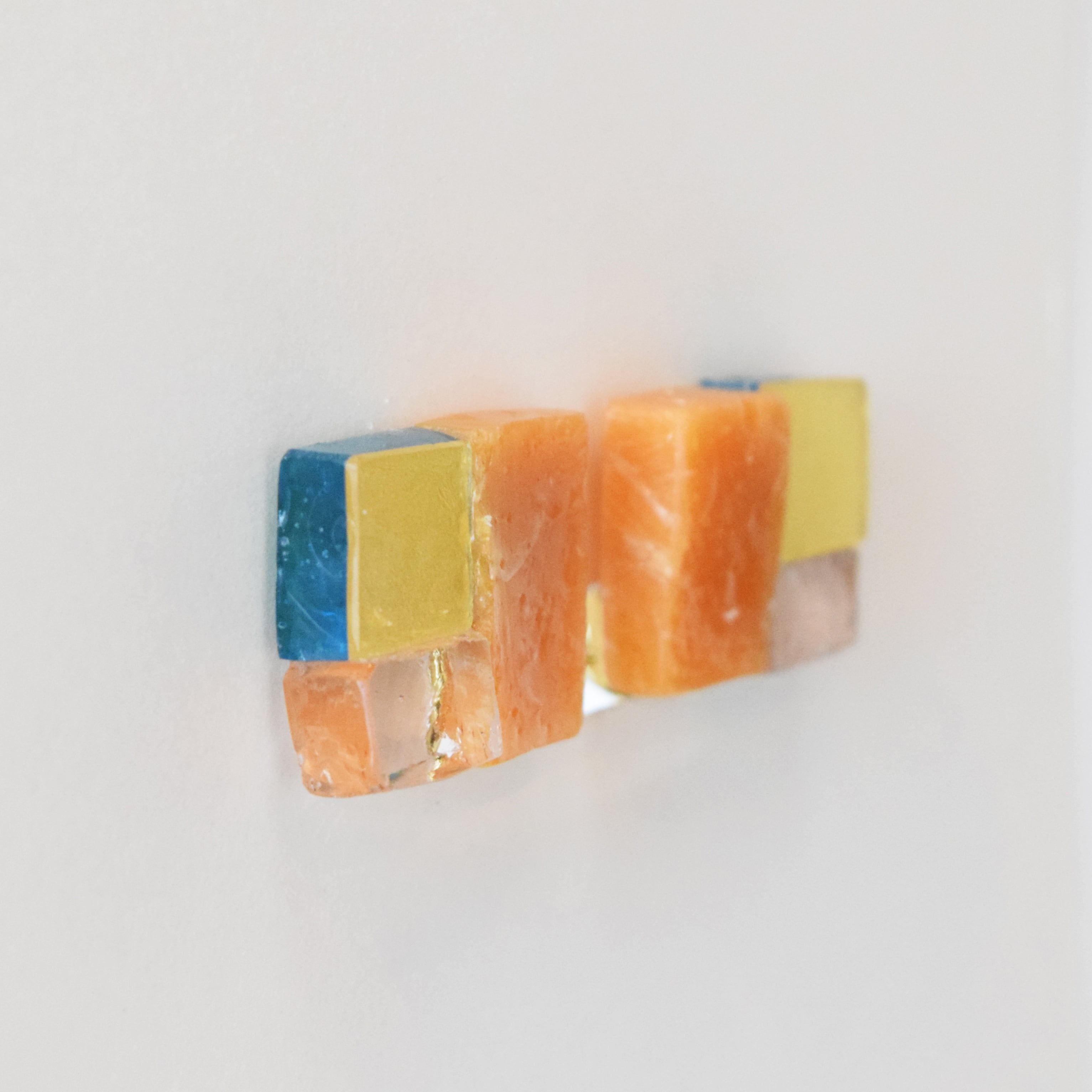 【ベーシック】イヤリングL　キャメル×ゴールド×クリア