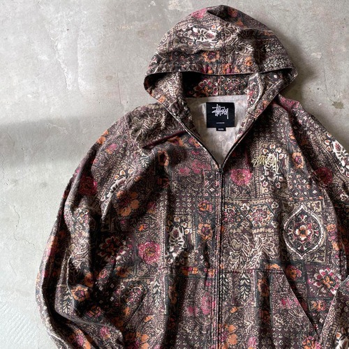 STUSSY / botanical zip hoodie size M