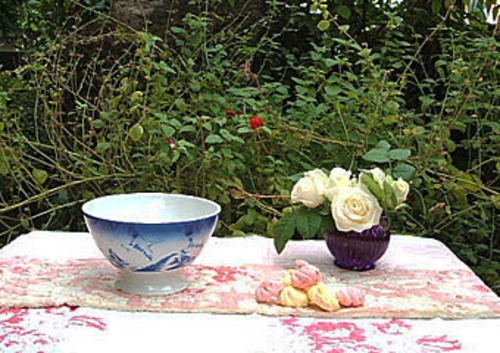 french vintage blue bird cafe bowl フランス　ヴィンテージ　カフェボウル　