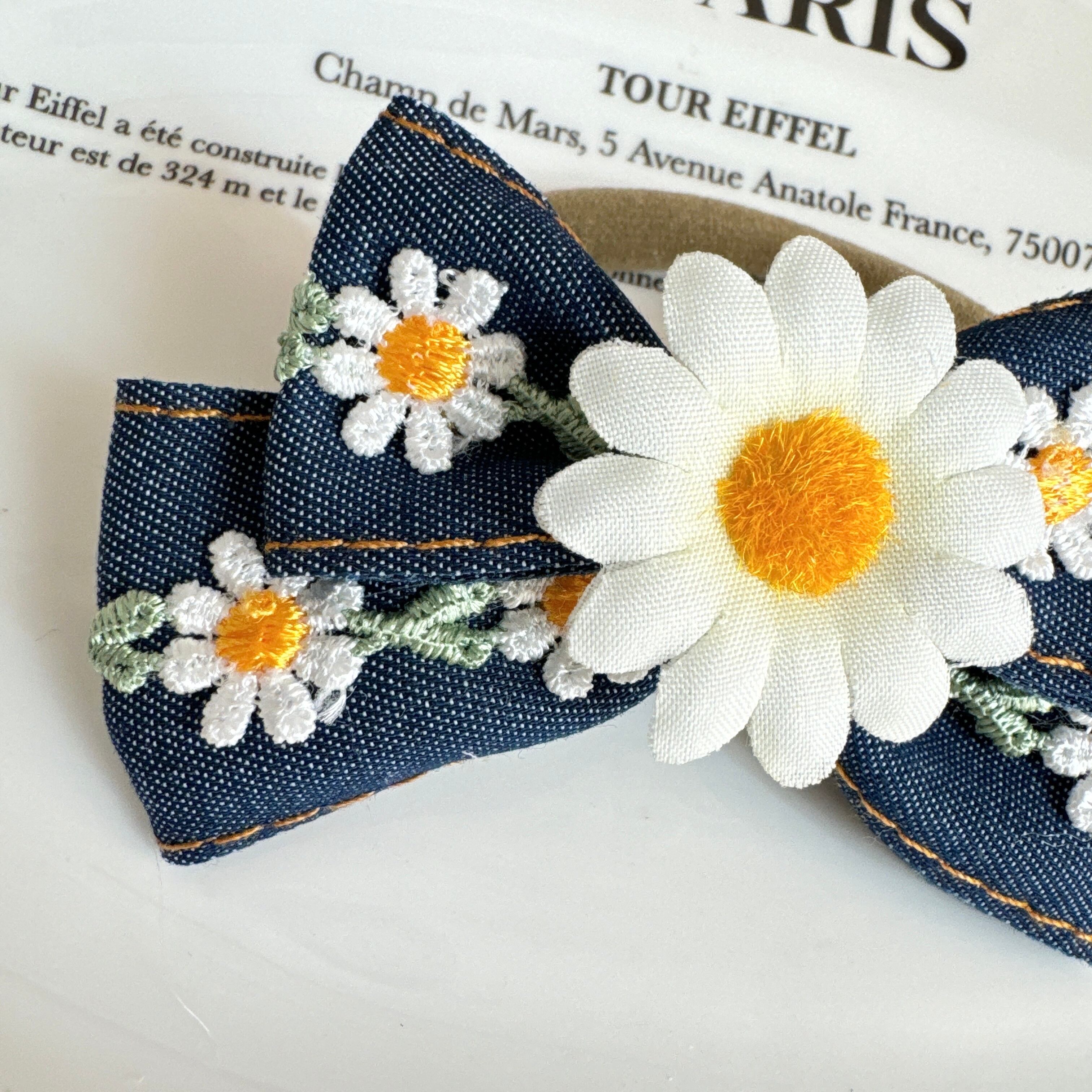 マーガレットリボンヘアバンド（後ろ支え付き）