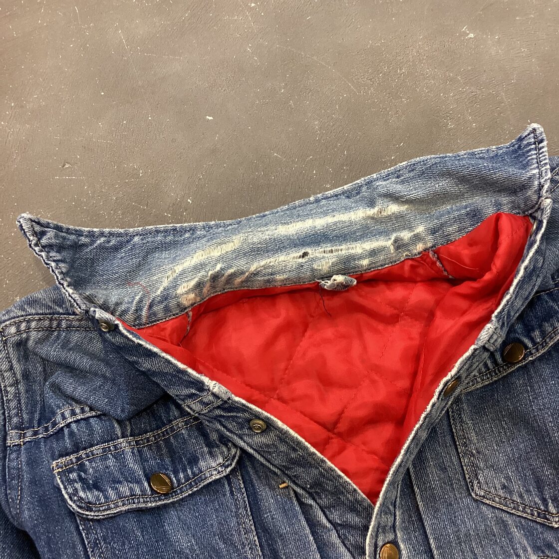 60s U.S.VINTAGE 4Pockets デニム スナップ ジャケット キルティング 