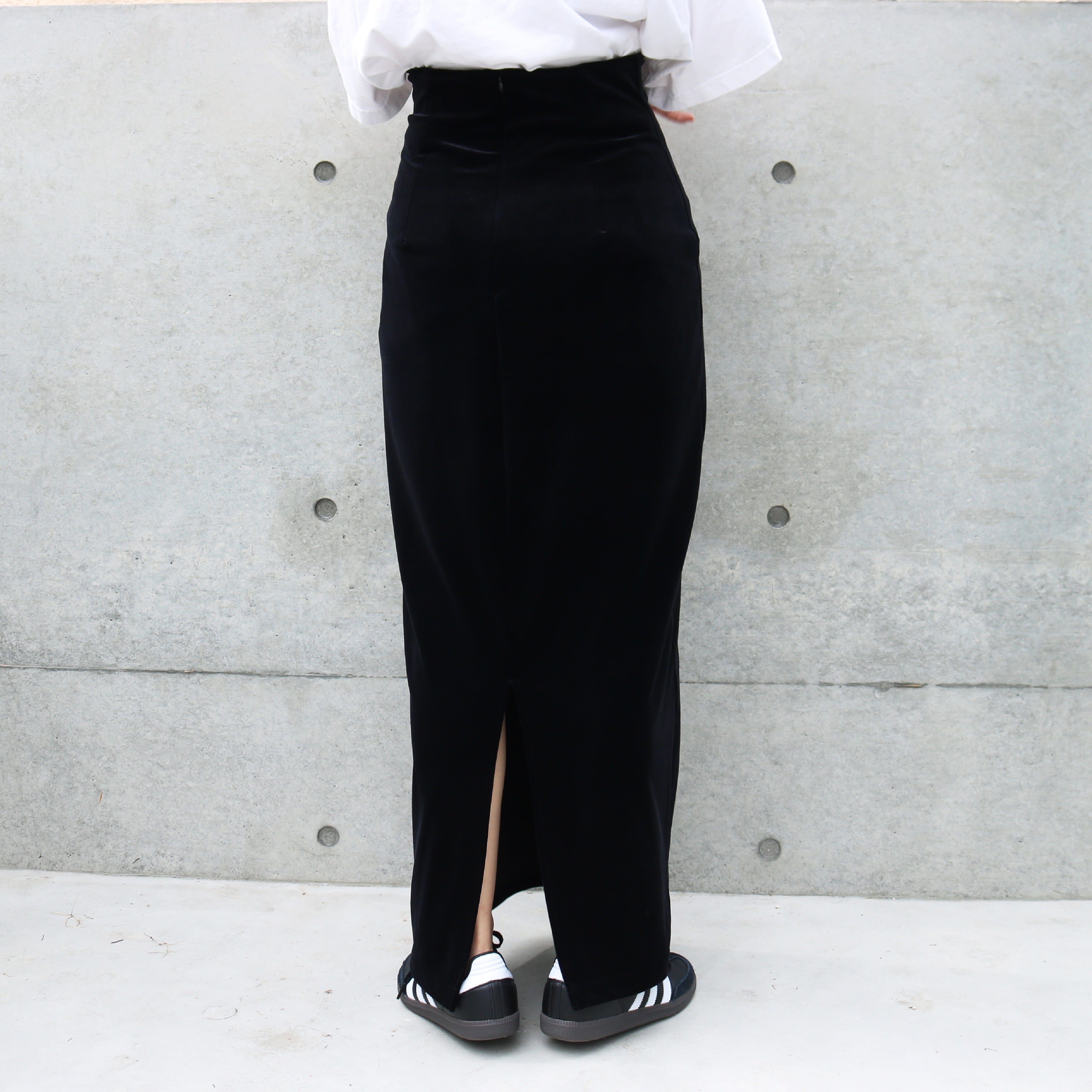 aere アエレ　high-waist velours skirt