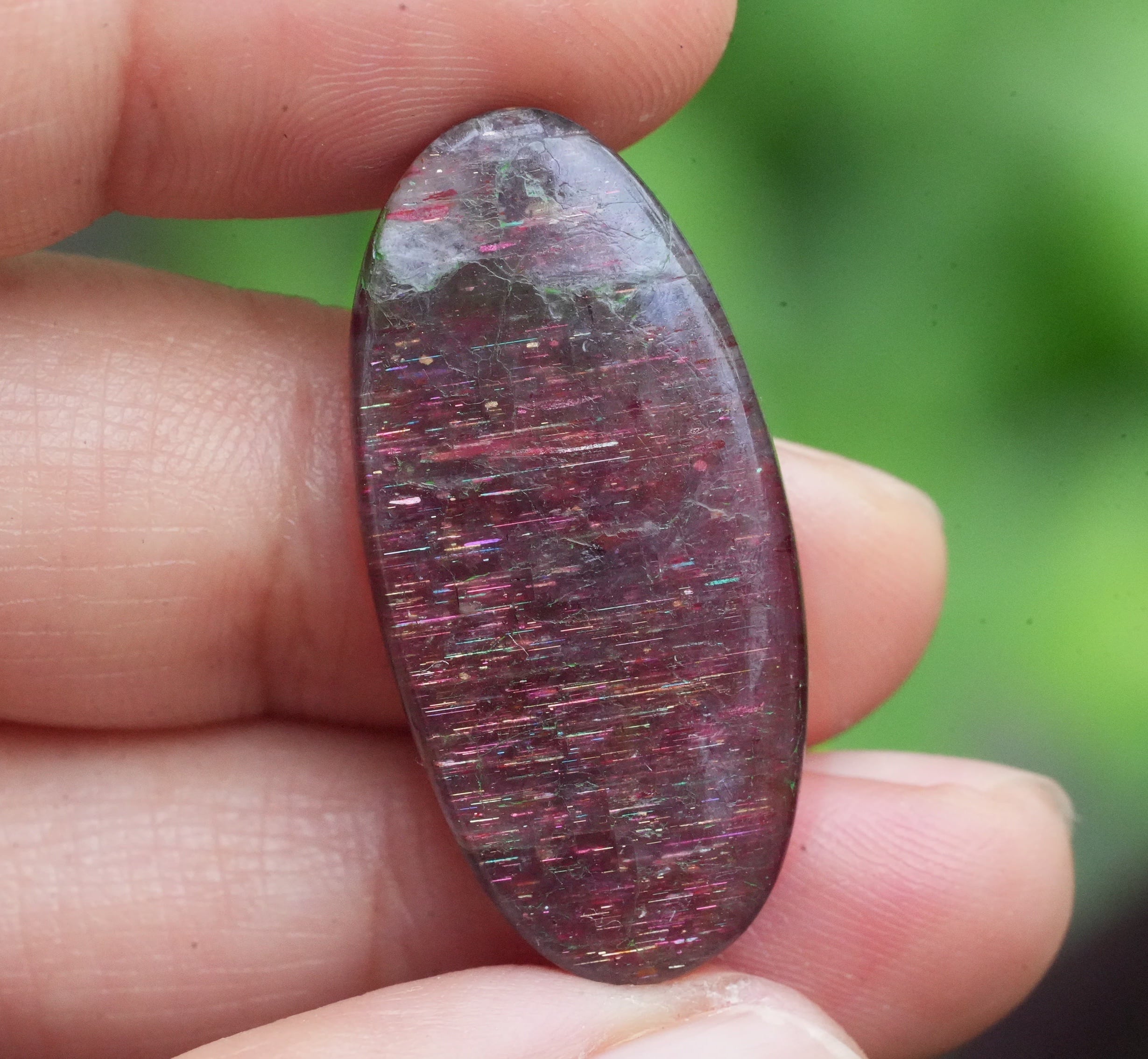 ピンクの流星群☆レッドファイヤー☆アイオライトサンストーン s1576