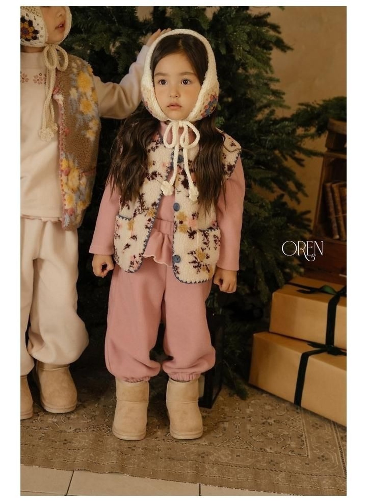 オーレン / oren / フロレットダンブルベスト / 韓国子供服 / キッズ / 26winter〖取寄〗*S~XL*