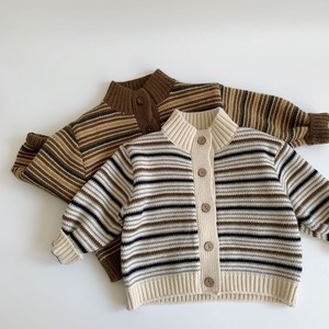 【冬作】ボーダーカーディガン　全3色
