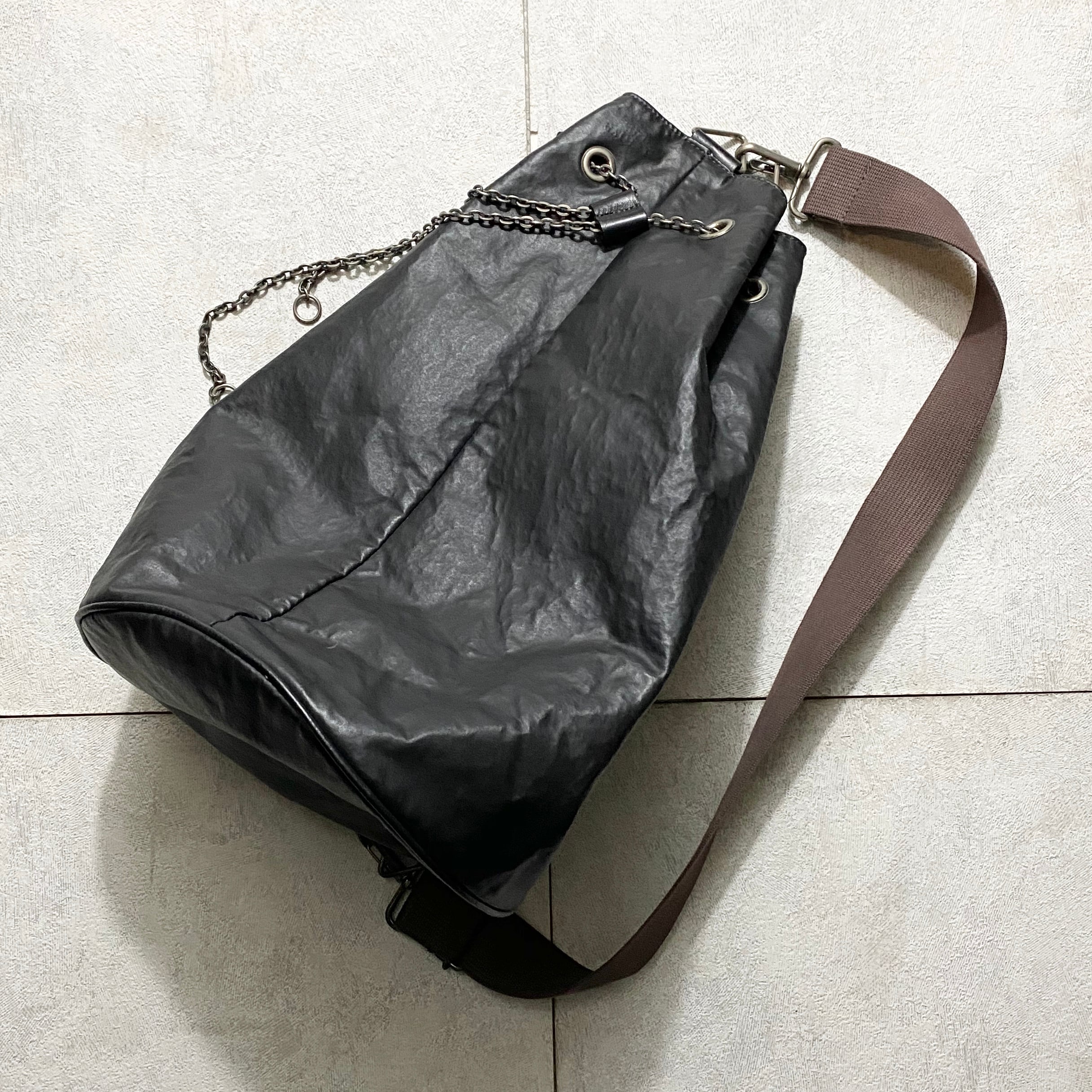 Jean-PaulGAULTIER 焦げ臭く チェーンレザーショルダーバッグ 