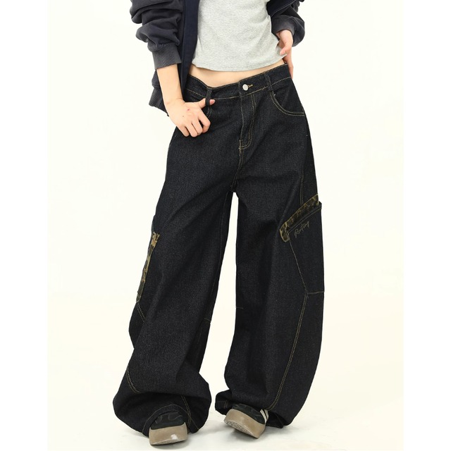 leopard-point pocket denim　レオパードポイントポケットデニム　J2097