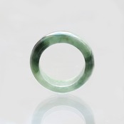 【9号】深緑～透明 翡翠くり抜き甲丸リング A貨翡翠 jd_rg2093