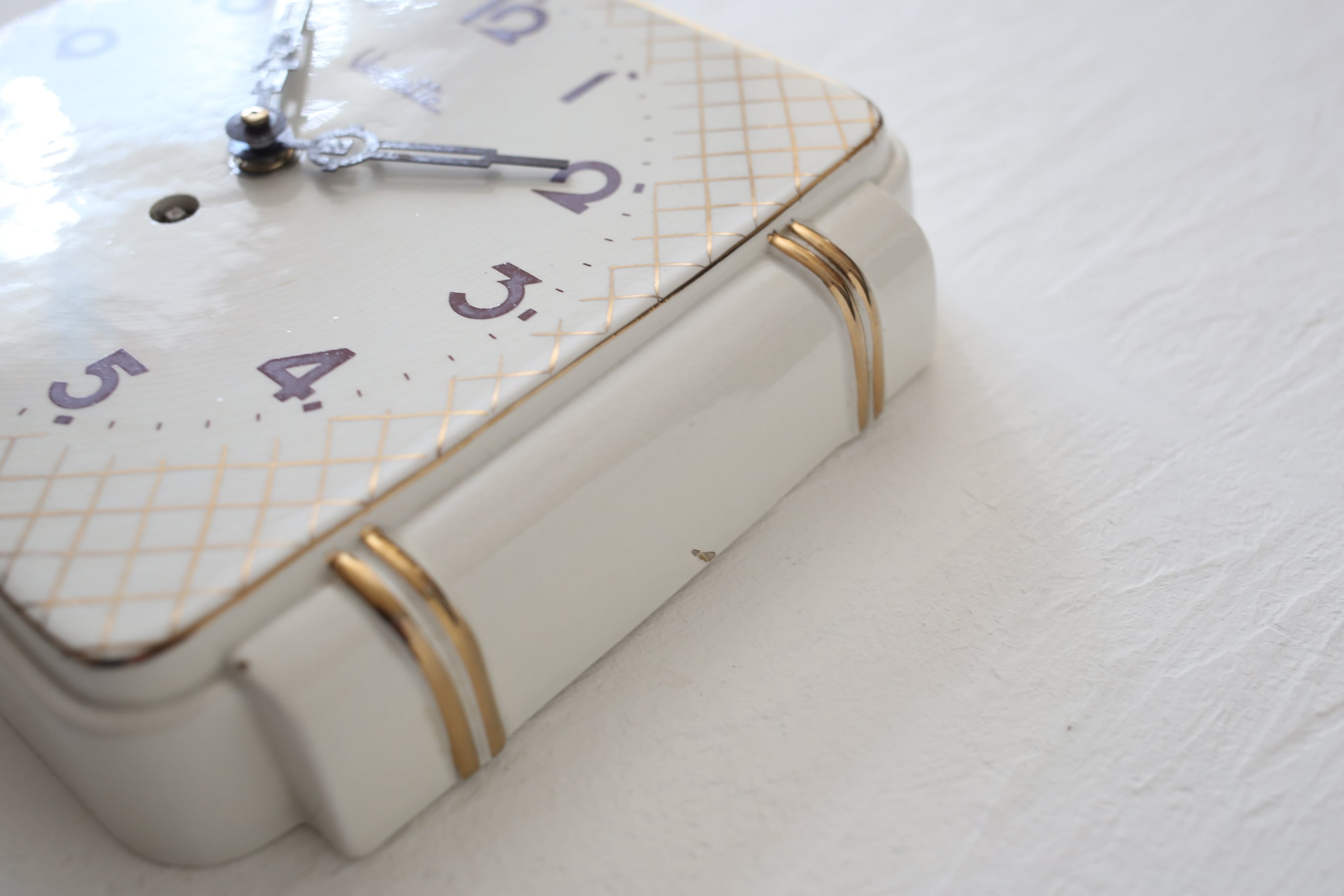 フランス アンティーク ヴィンテージ VEDETTE 陶器 壁掛け時計