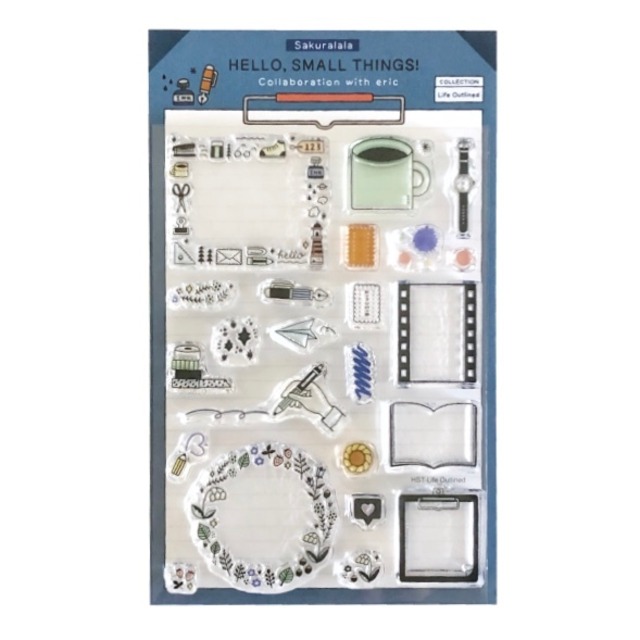 sakuralala　クリアスタンプ　HST016　Life Outlined