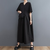 アシンメントリー ルーズ シャツワンピース 30024