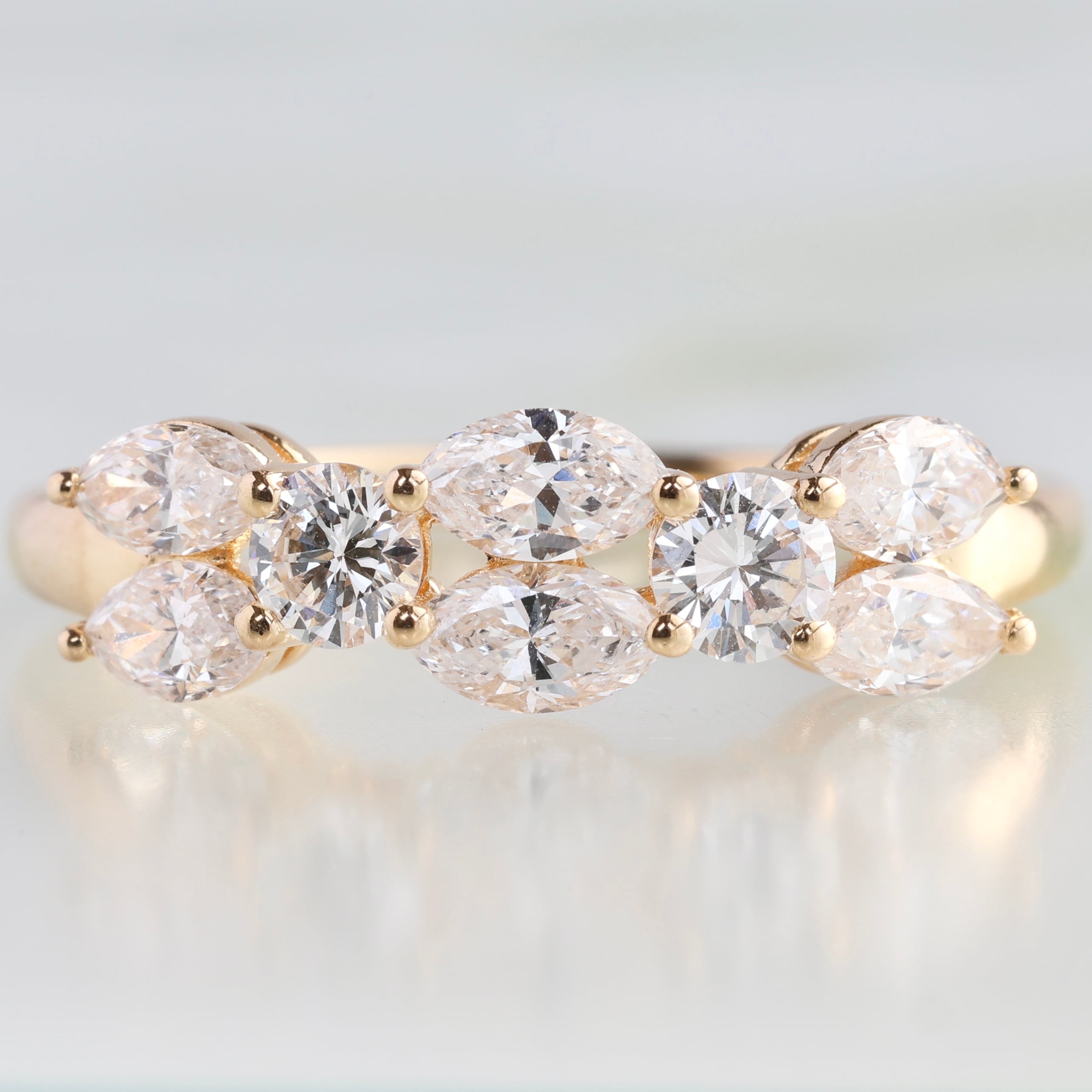 ☆WAKO 和光 K18WG 天然ダイヤモンド 0.05ct リング 7号 - www