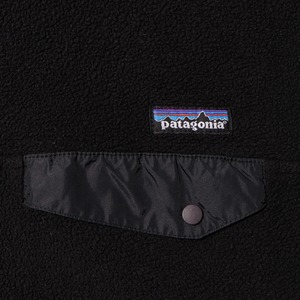 美品 M 黒×黒 USA 01年 シンチラスナップT Patagonia パタゴニア ブラック