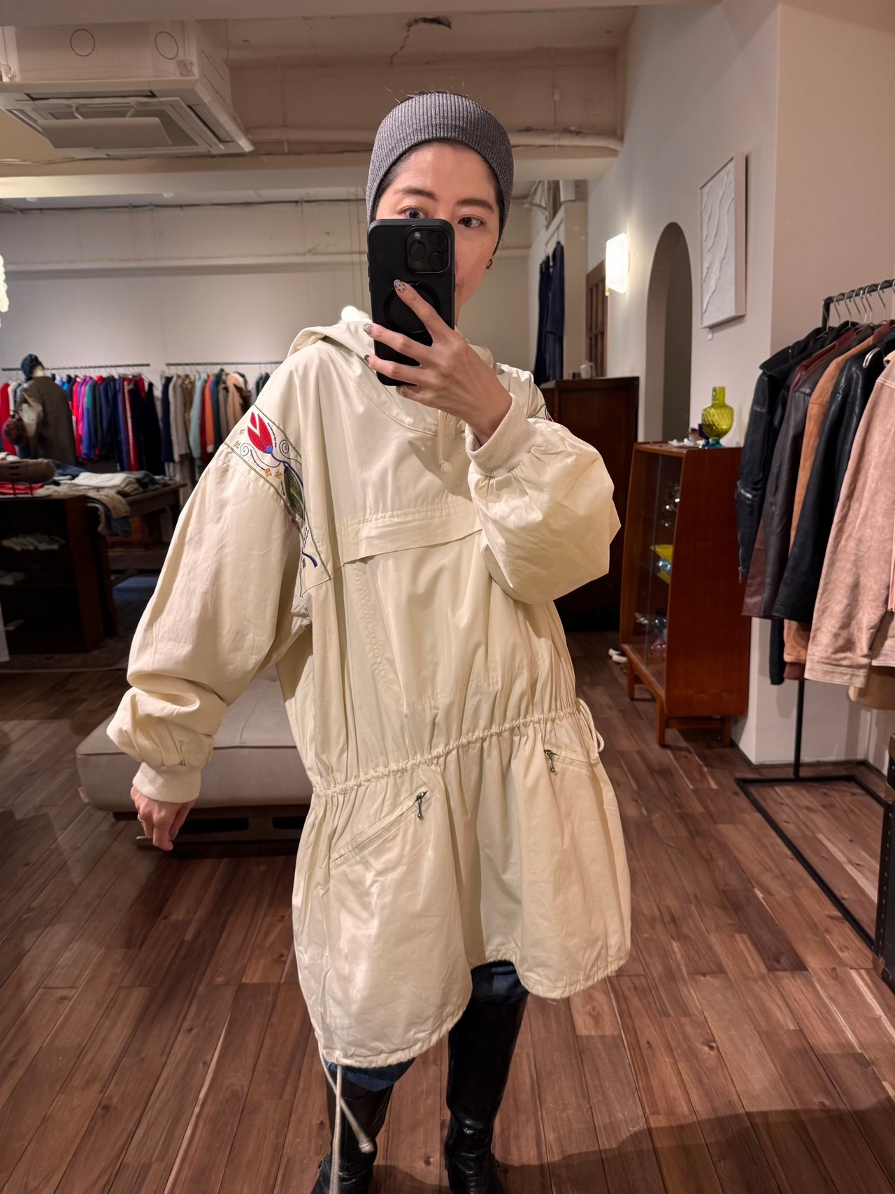 Gudrun sjoden フーディジップアップアノラック