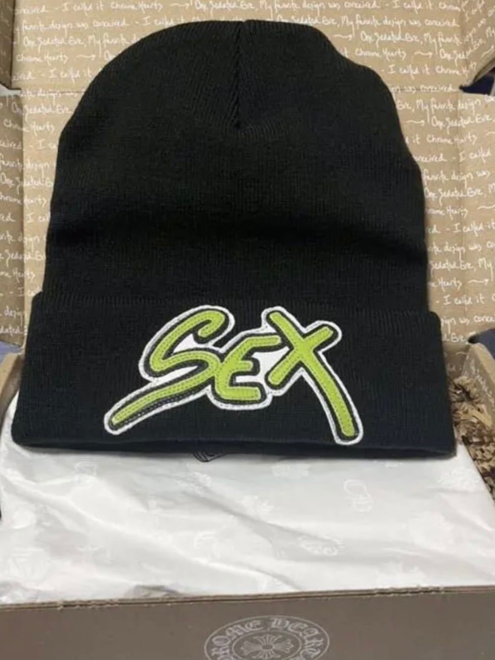 Sex Records Beanie Chrome Hearts