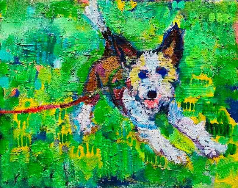 OIL COLOUR | 油彩画 #現代アート #犬 #猫