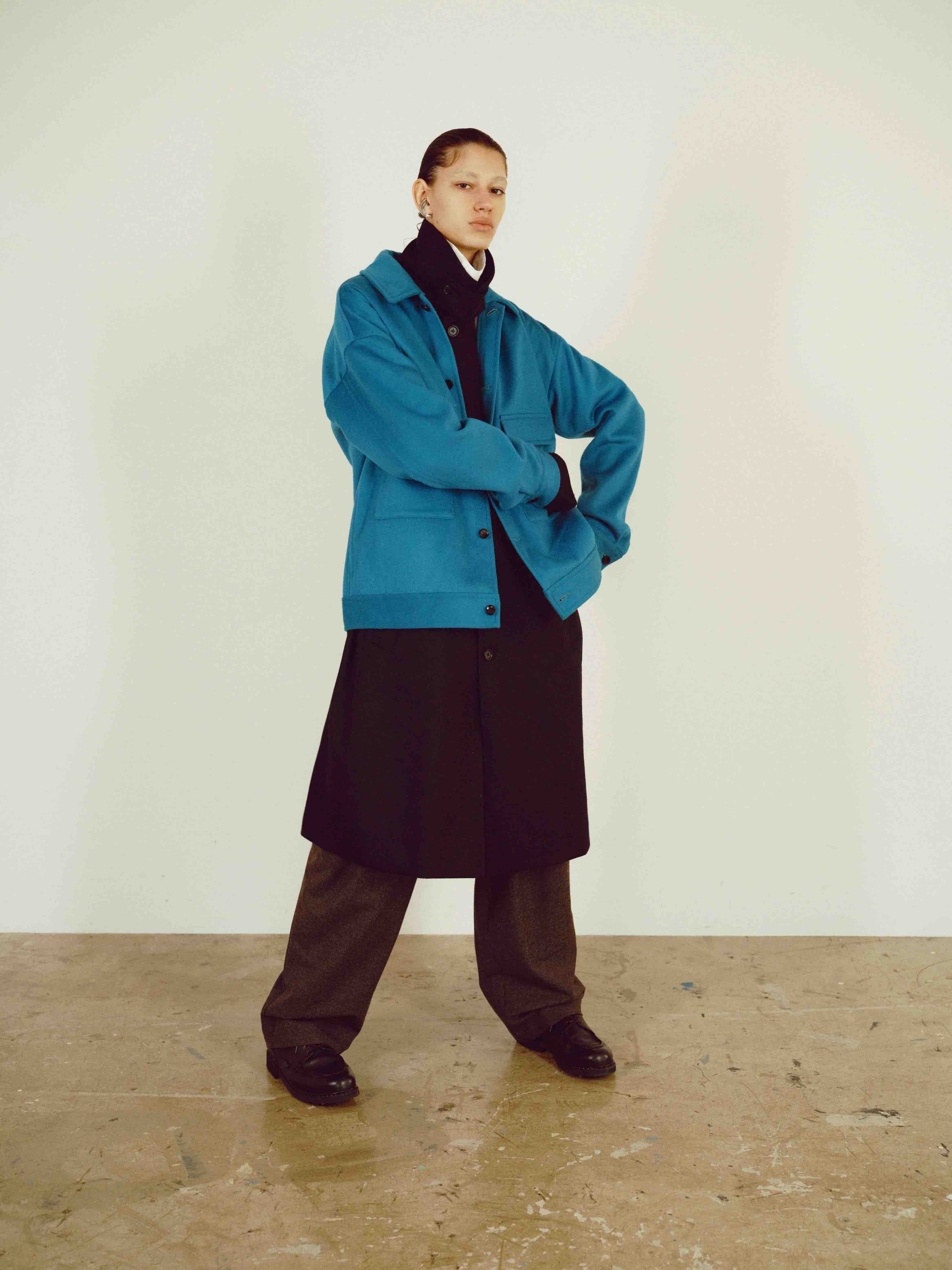 LIGHT MELTON SHORT BLOUSON / ライトメルトンショートブルゾン (NAVY