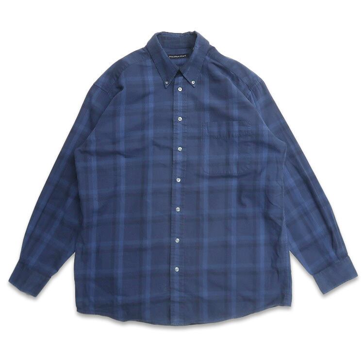 ヴィンテージ 40s 50s グランパシャツ チェック柄 長袖 ハーフボタン