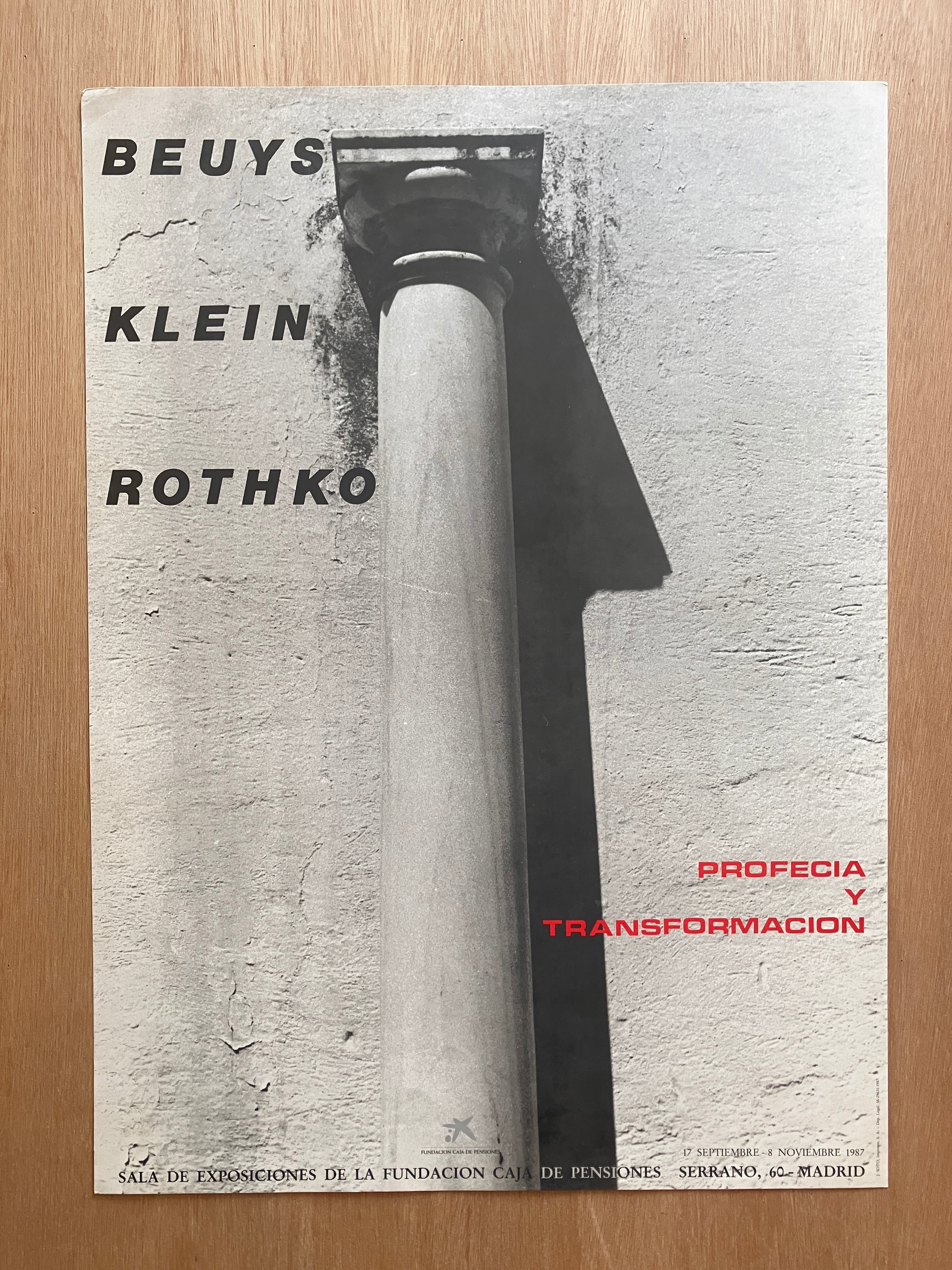 【ポスター】Beuys,Klein,Rothko  展覧会ポスター 1987［s0033］