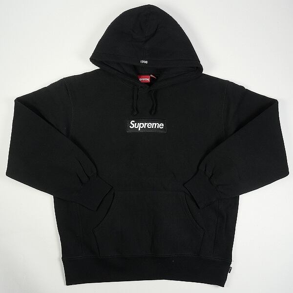 supreme box logo hoodie black